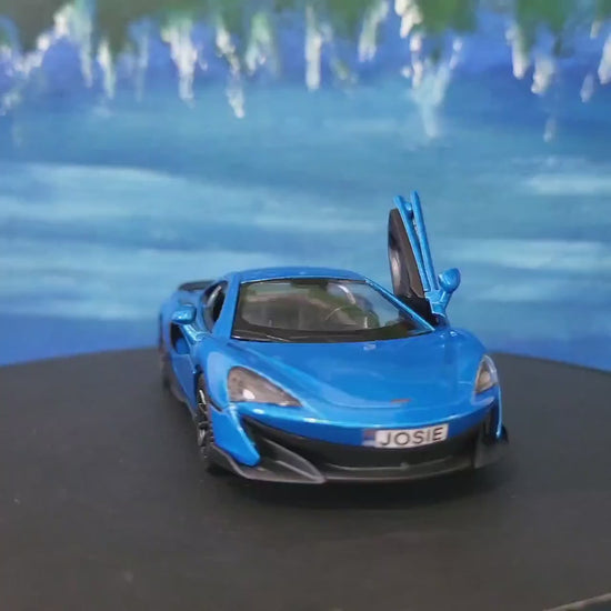 McLaren 600LT Model Car - Personalized Name Plate - Birthday Gift for  Kids & Adults - Wedding, Anniversary Gift - Collectible Display -Box