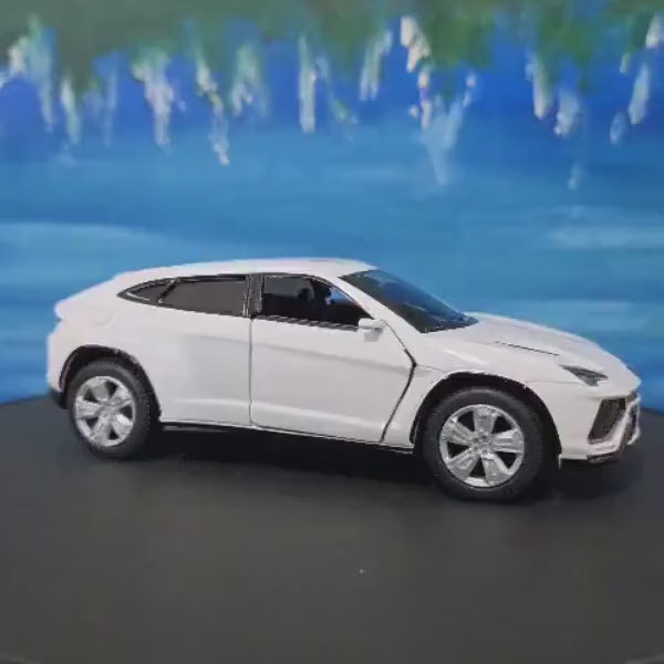 Lamborghini Urus White Personal Plate 1:36 Scale Model Car – Gift for Dad, Mom, Sister – Birthday Anniversary – Gift Sleeve Included