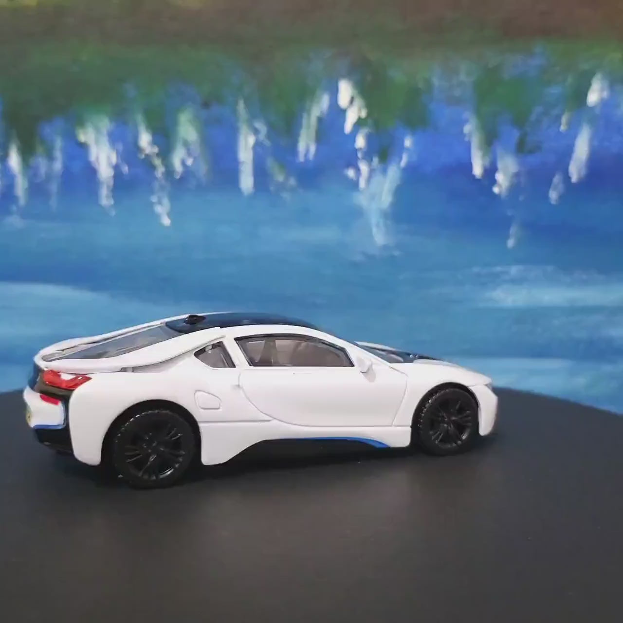 Custom Name BMW i8 Diecast Car Model - 1:43 Scale Blac Germany Sports Toy - Rastar Collectible - Unique Gift for Car Enthusiasts Boxed