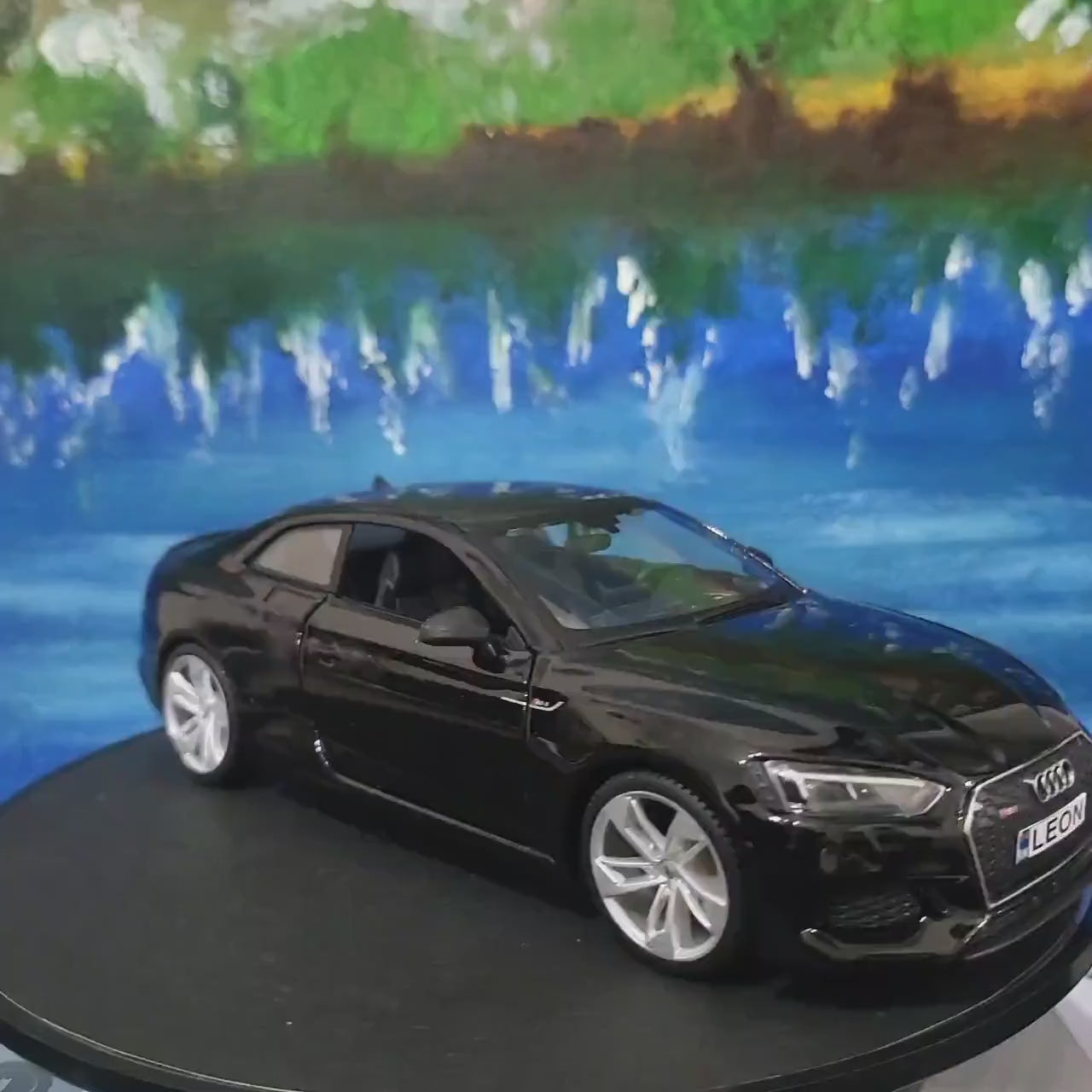Personalized Audi RS 5 Coupe Toy Car 1:24 | Opening Doors | Gift for Dad, mom, girl or Boy | Boxed Collectible Model, High Detailed. Black