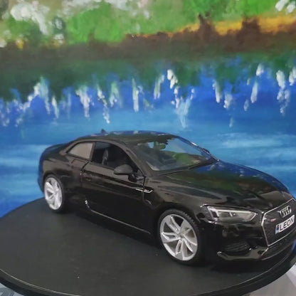 Personalized Audi RS 5 Coupe Toy Car 1:24 | Opening Doors | Gift for Dad, mom, girl or Boy | Boxed Collectible Model, High Detailed. Black