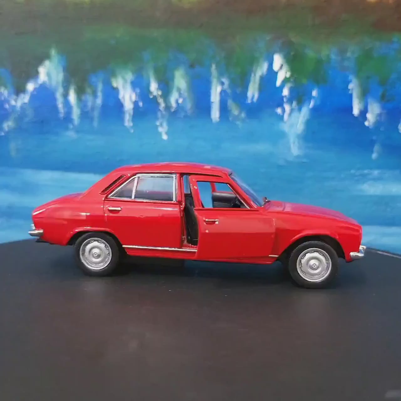 Custom 1975 Peugeot 504 Diecast Car with Personalized Name Plate | Vintage Classic Model Gift for Dad Mom Uncle | Boxed Collectible