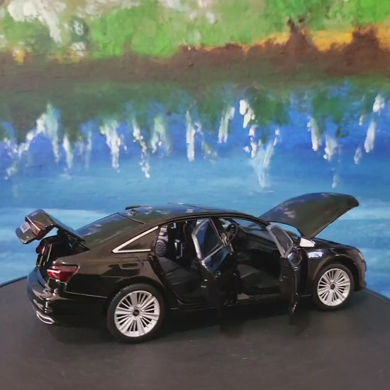 Personalized Audi A6 Toy Car 1:32 | Light and Sound | Opening Doors, Hood & Trunk | Gift for Dad, mom, girl or Boy | Boxed Collectible Model