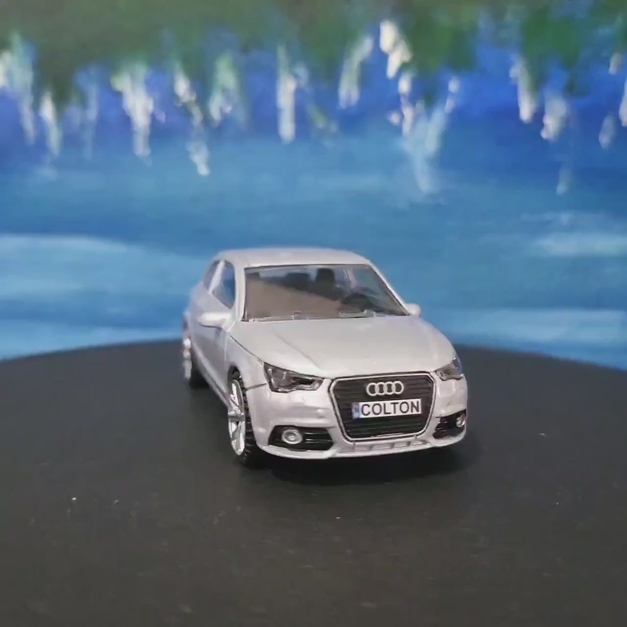 Personalized Audi A1 Toy Car Model – 1:43 Scale – Custom Plates – Gift for Boy, Girl, Dad, Mom, Uncle, Grandad, Brother – Birthday Present