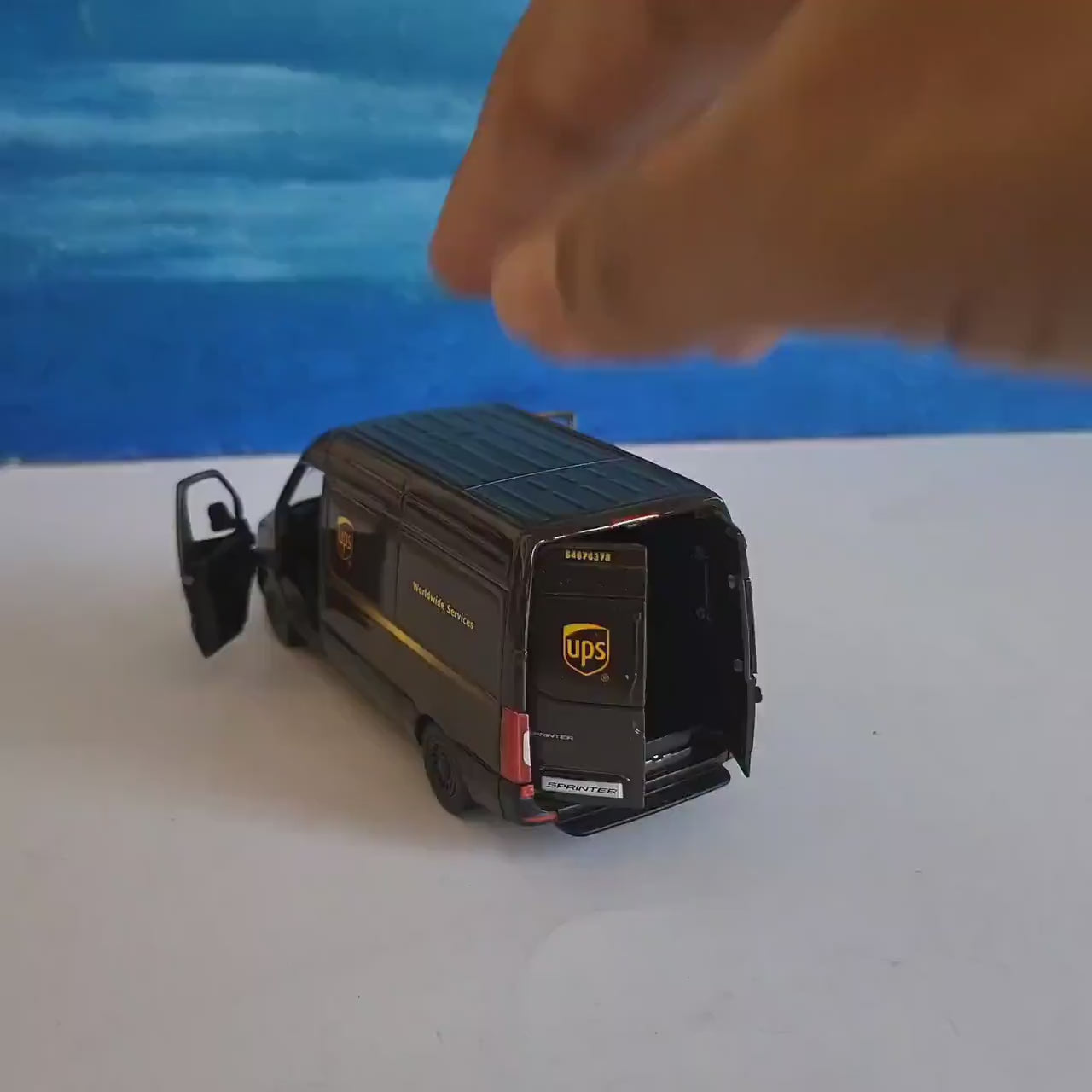 Get Ready to Race  KINSMART UPS Sprinter Van Diecast Toy - Gift Sleeve Included - 1:48 Scale Excitement Toy Vehicle gift sleeves