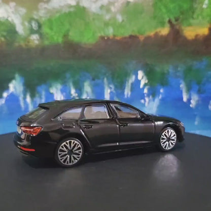 Audi A6 1:43 Scale Model Car - Custom License Plate | Personalized Gift for Dad, Kids, Boy, men, Collectors | Die-Cast Toy with Box Black