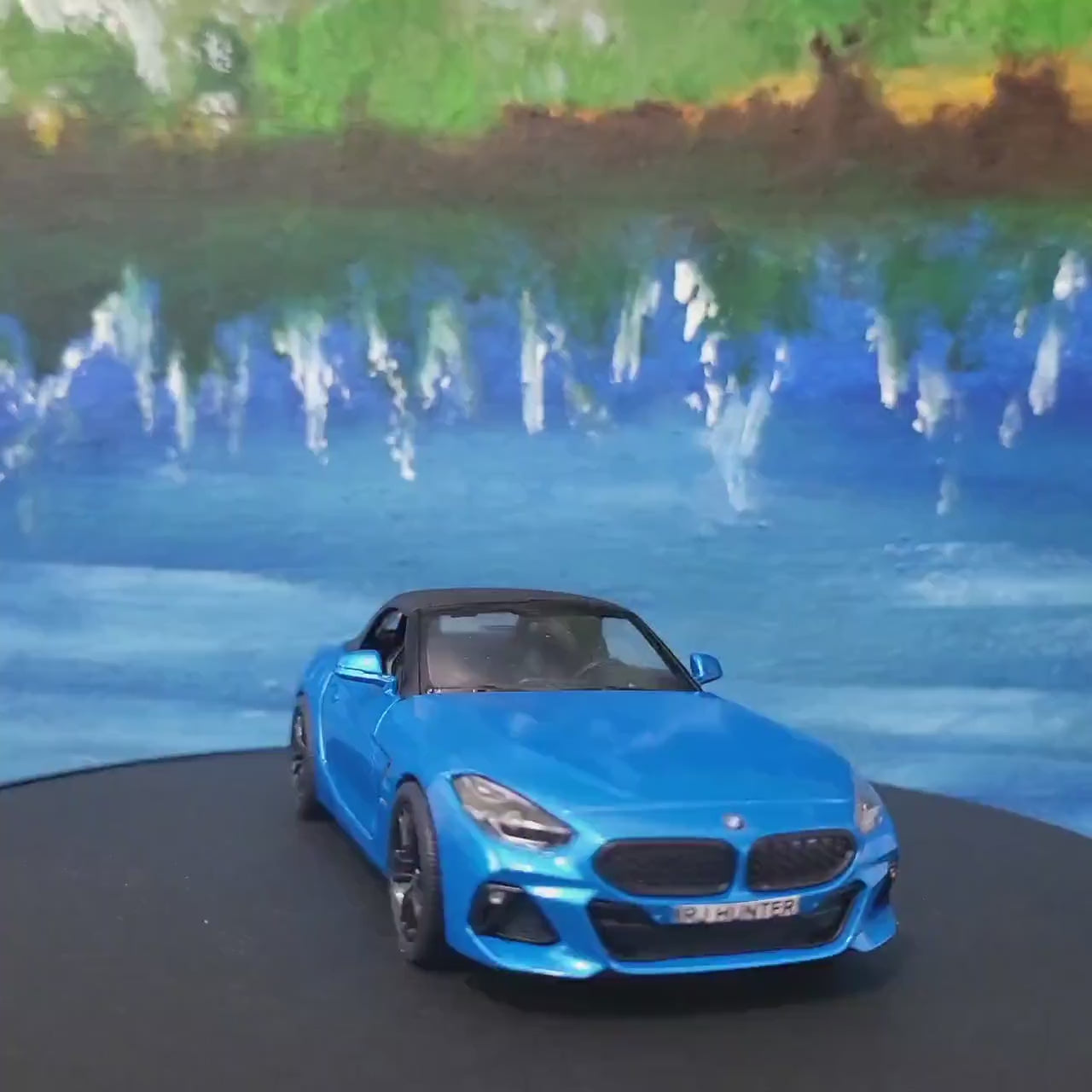 PERSONALISED PLATES Blue BMW Z4 M40i Toy Car Model boy girl dad mom uncle grandad brother Easter birthday gift present New! Boxed
