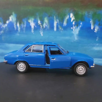 Personalized Name Plate 1975 Peugeot 504 Diecast Car | Vintage Collectible Gift for Dad Mom Uncle | Custom Classic Car Model Boxed