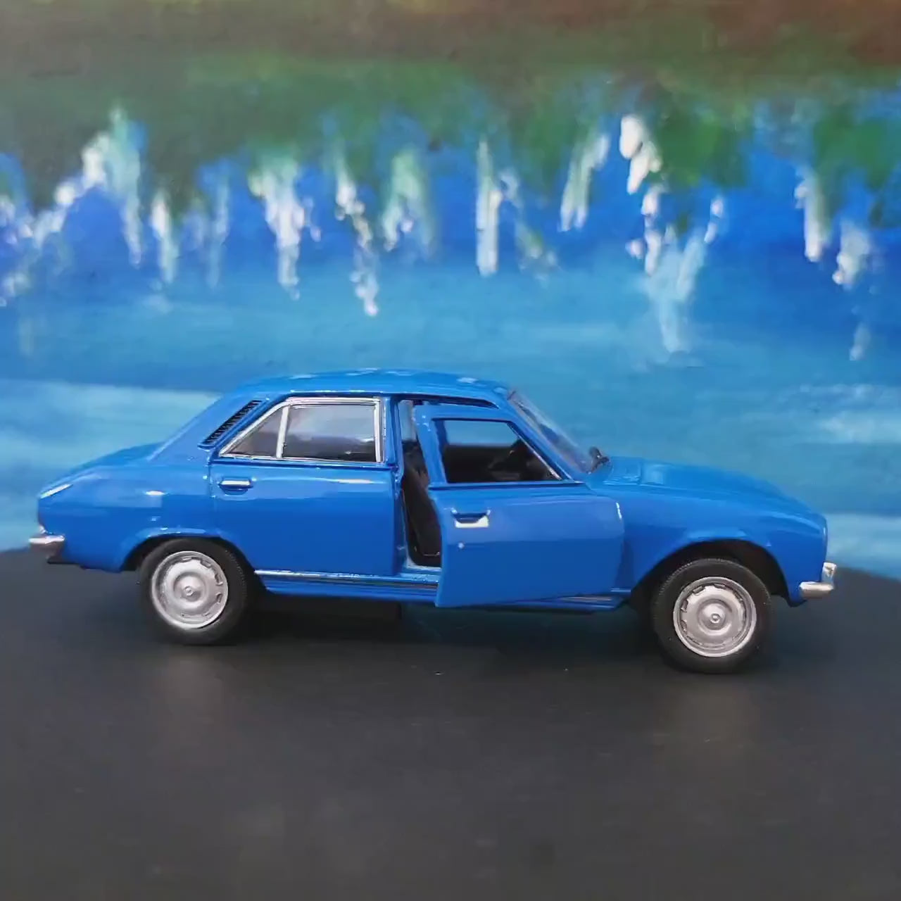 Personalized Name Plate 1975 Peugeot 504 Diecast Car | Vintage Collectible Gift for Dad Mom Uncle | Custom Classic Car Model Boxed