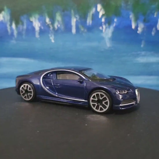 Bugatti Chiron Blue 1:43 Scale Toy Car Model – Custom Plates – Gift for Boy, Girl, Dad, Mom, Uncle, Grandad – Birthday or Christmas Present
