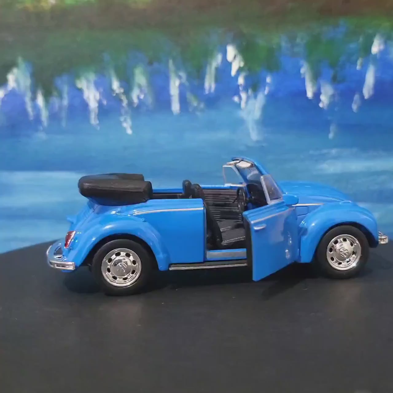 Personalized plate - VW Beetle Convertible Toy Car 1:34 | Gift for Kids, Dad, Mum, Grandad | Birthday, Easter Present | Boxed Diecast Model