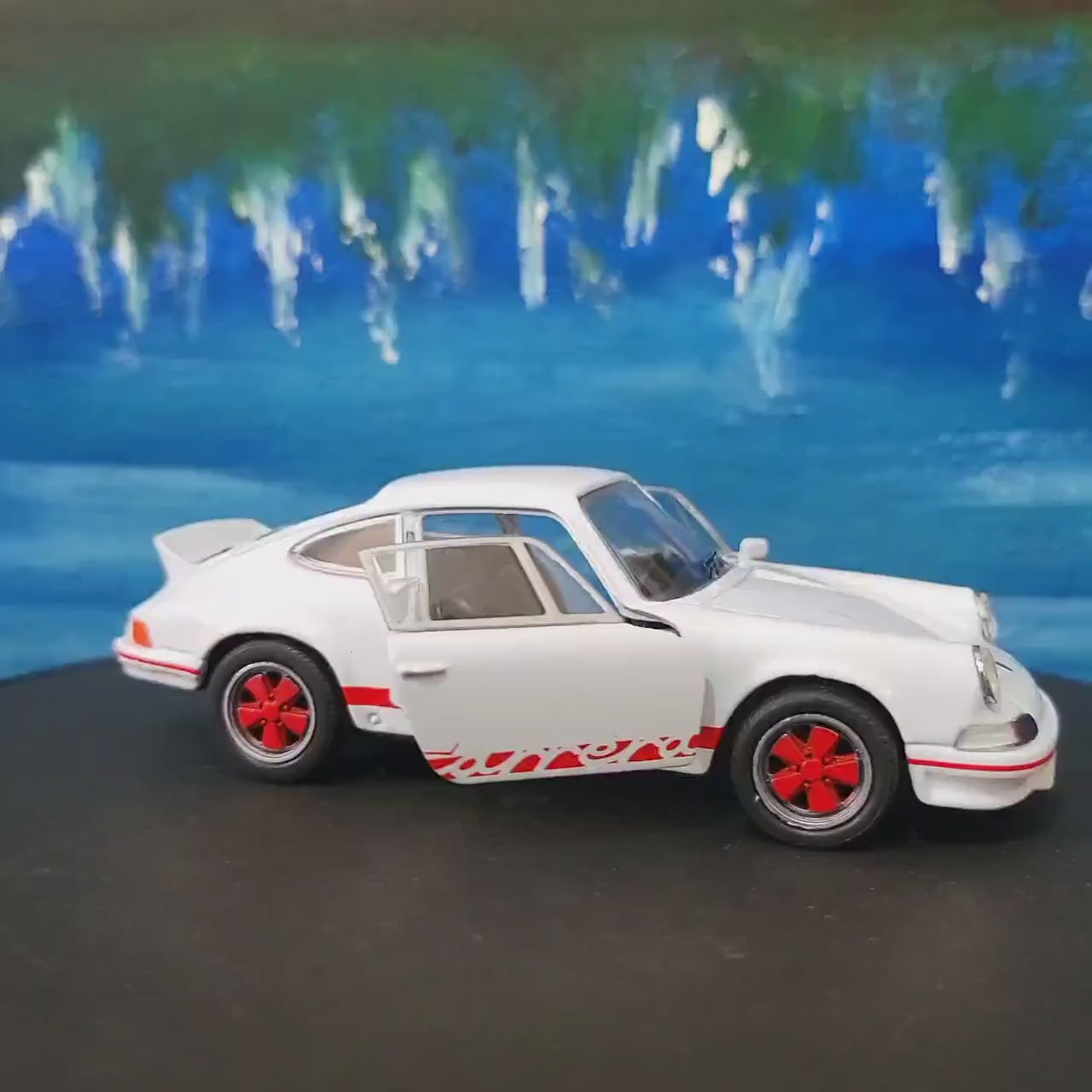 1973 Porsche Carrera RS 2.7 Diecast 1:32 Custom Name Plate Classic Sports Car - Vintage Porsche Model with Personalization Gift Option Boxed